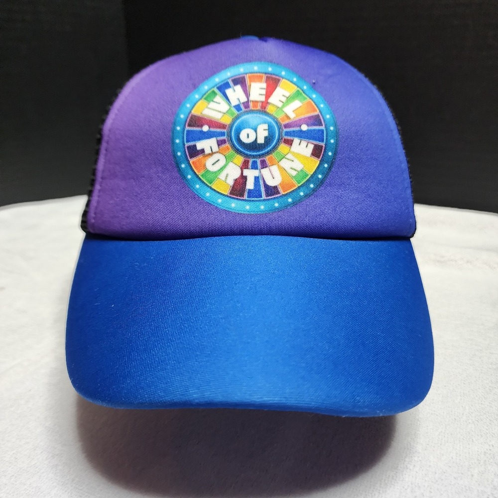 Vintage Wheel of Fortune Truckers Hat purple SnapBack